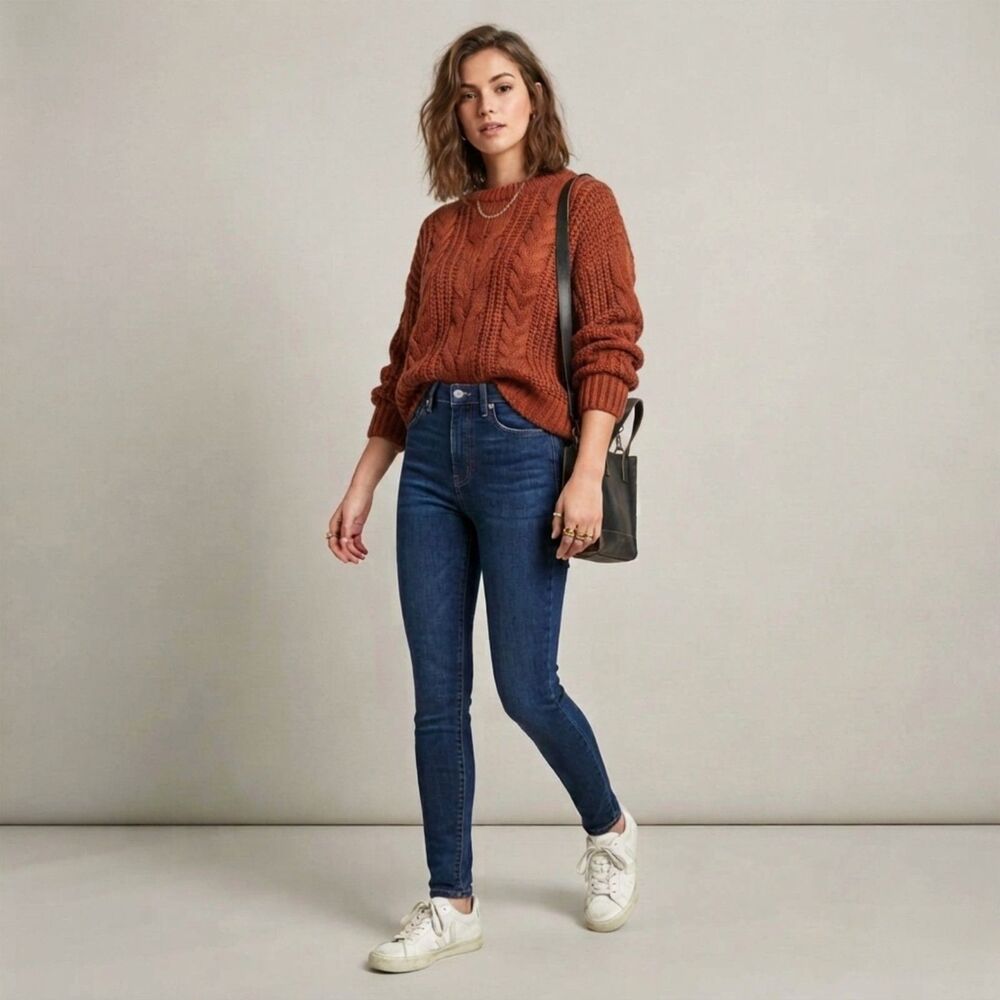 BDG Urban Outfitters Girlfriend High Rise Jeans 26 Medium Wash Comfort Indie